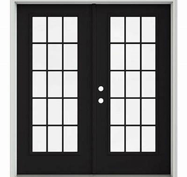 3 Leaf Black French Door